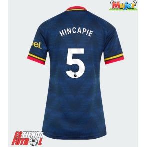 Arsenal Piero Hincapie #5 Segunda Equipación Mujer 2026-27 Manga Corta